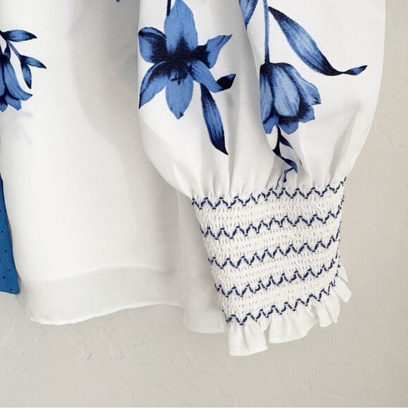 NEW Joseph Ribkoff Floral & Dot Blouse Style 222209 Size 12 - Picture 8 of 14